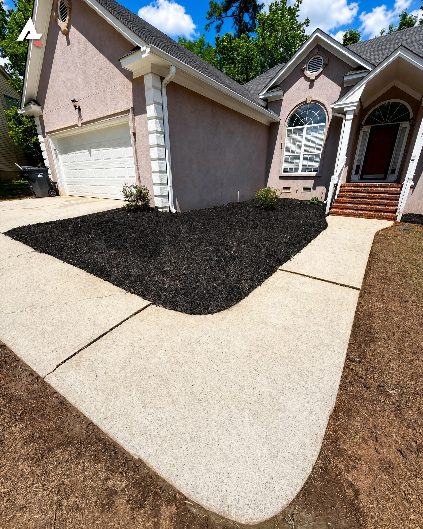 Mulch & Pine Straw Before & After in Augusta, GA